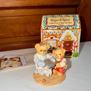 Cherished Teddies Sugar & Spice Figurine A Dash Of Love To Warm Your Heart 1998